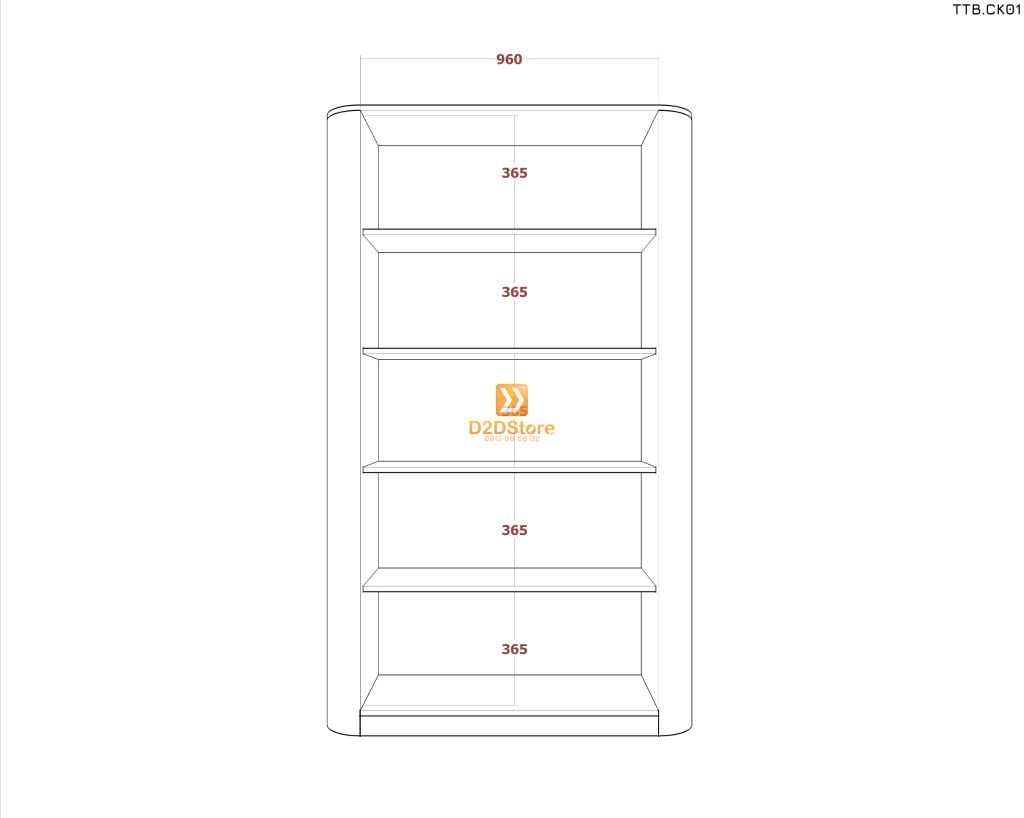 Tủ trưng bày cánh kính TTB.CK01