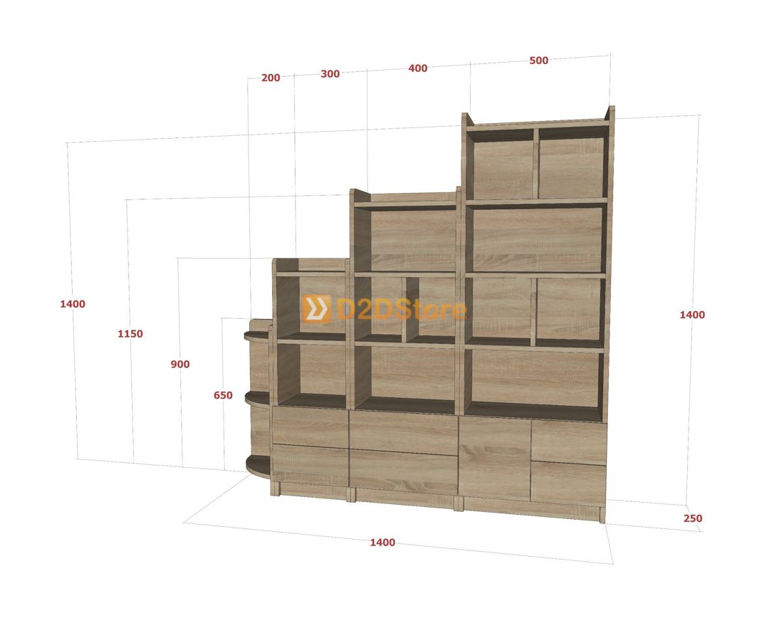  Kệ sách để sàn KS.DS02 