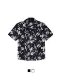  GUCOON® CUBAN SHIRT - ROSE BLACK/WHITE 