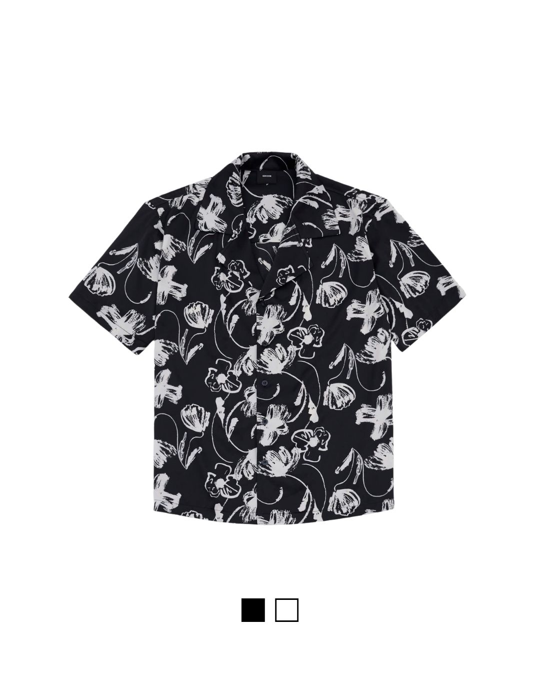  GUCOON® CUBAN SHIRT - ROSE BLACK/WHITE 