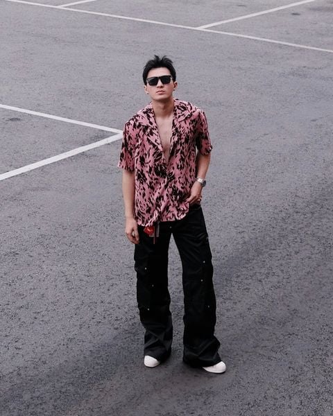  GUCOON® CUBAN SHIRT - PINK LEO 