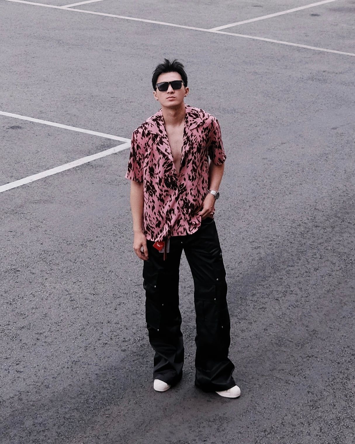  GUCOON® CUBAN SHIRT - PINK LEO 