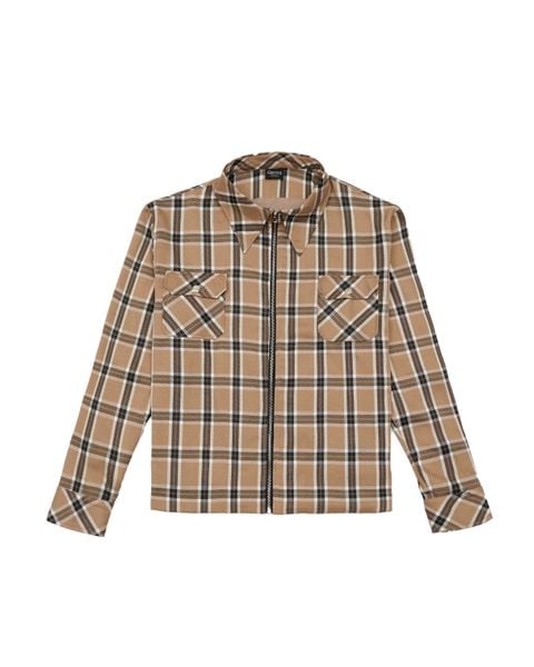  GUCOON® ZIPPED FLANNEL SHIRT 