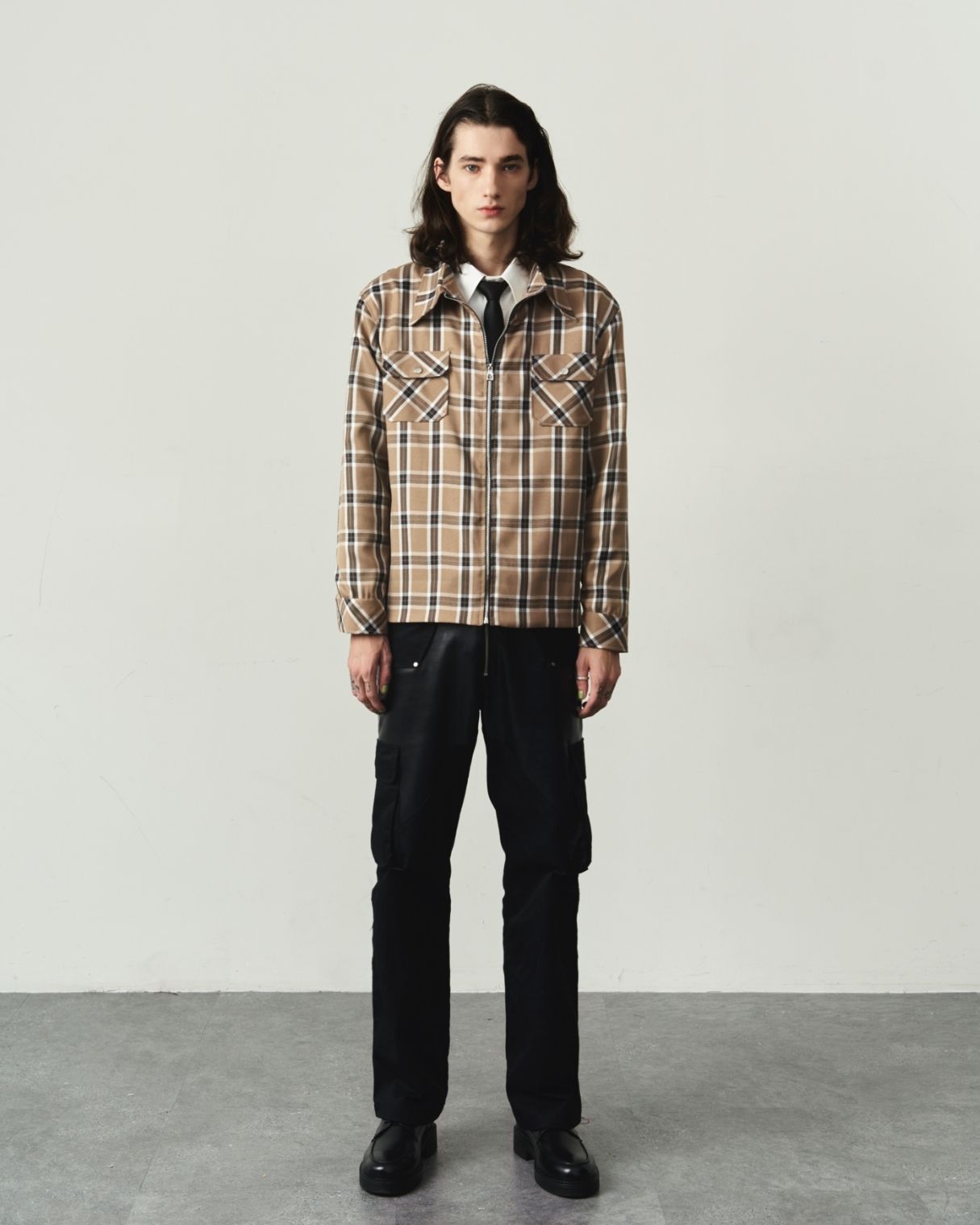  GUCOON® ZIPPED FLANNEL SHIRT 