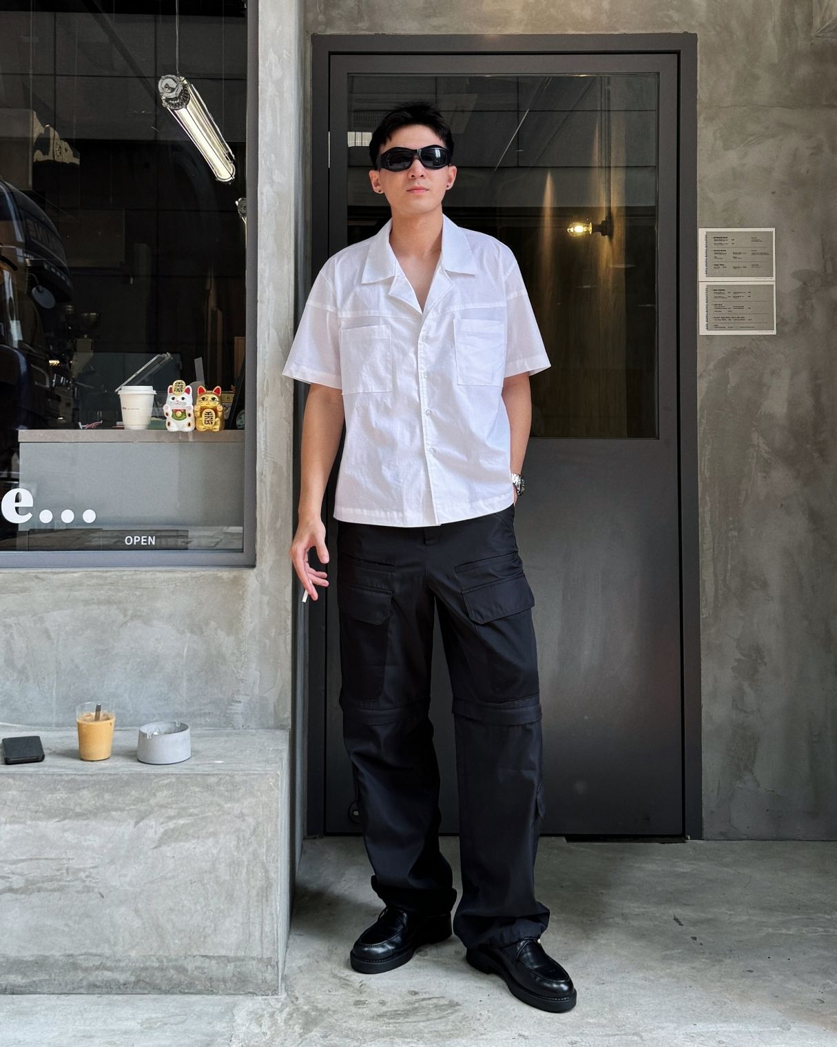  GUCOON® WHITE BOXY SHIRT 