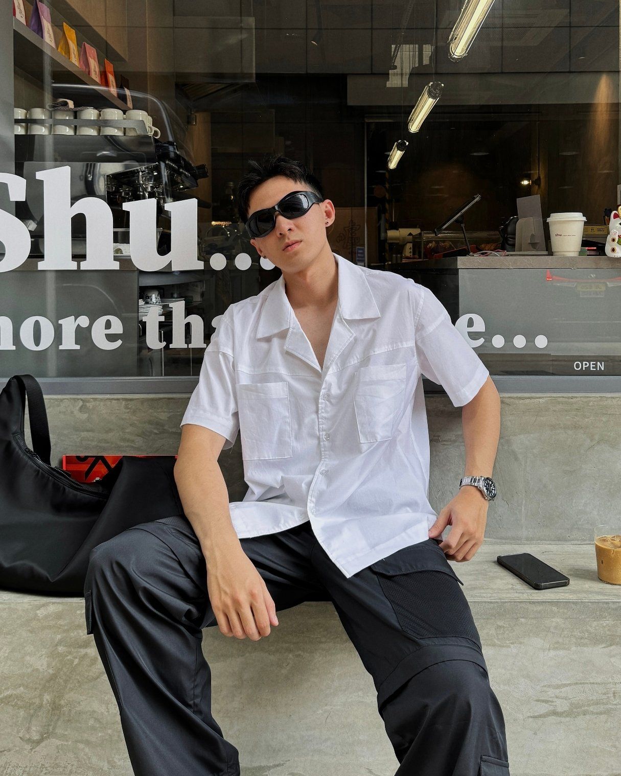  GUCOON® WHITE BOXY SHIRT 