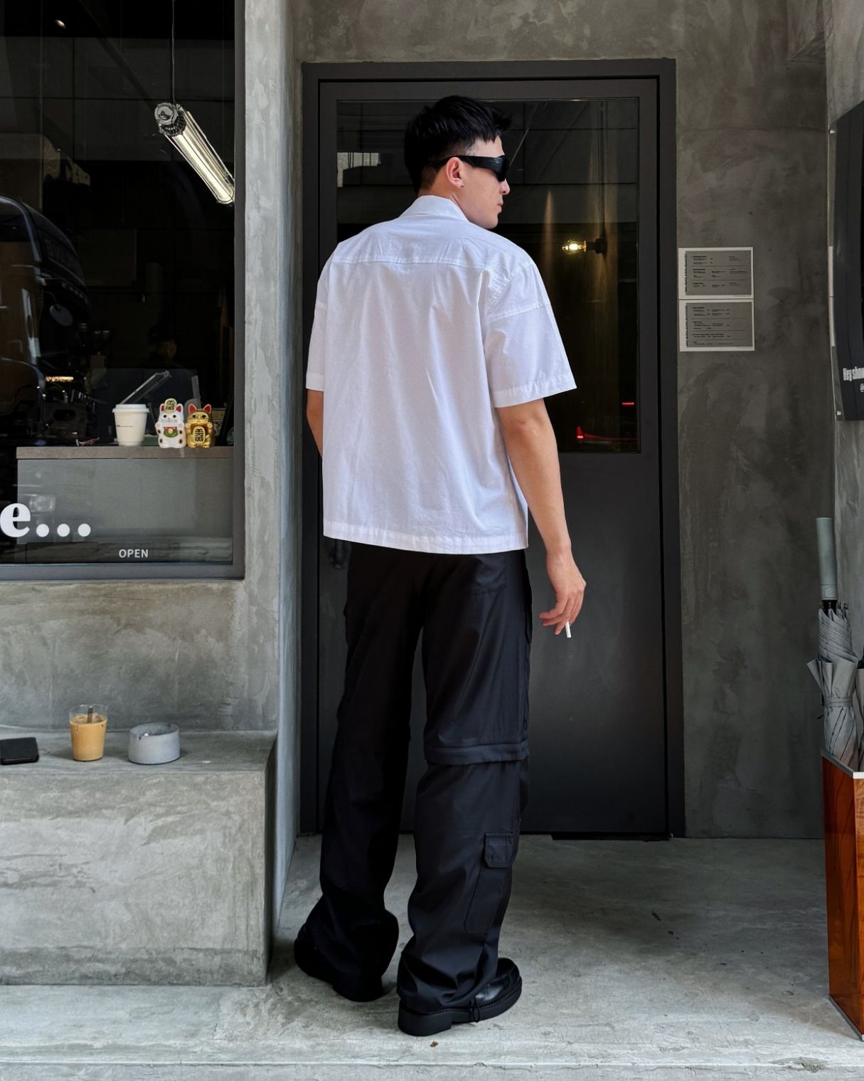  GUCOON® WHITE BOXY SHIRT 