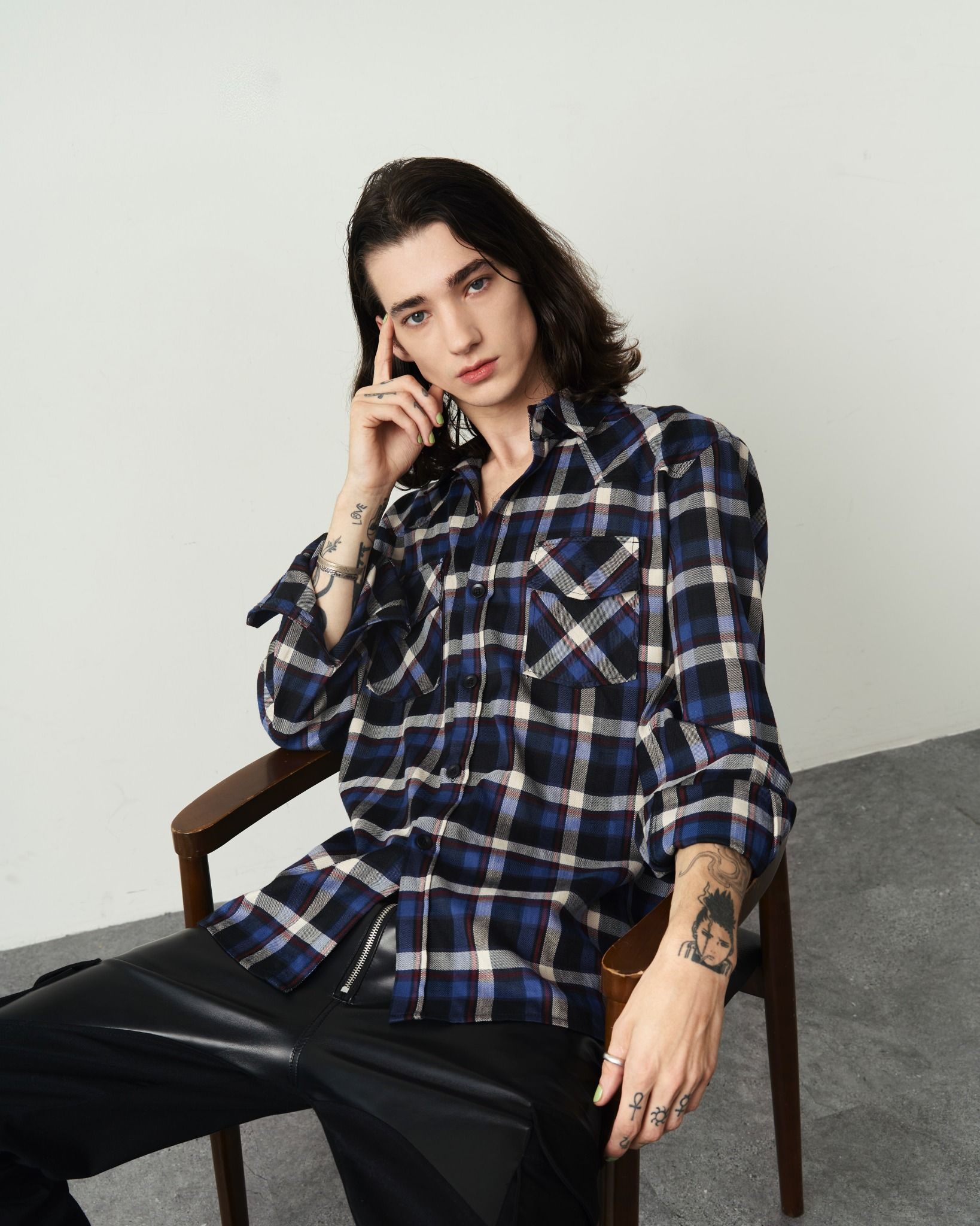 GUCOON® RELAXED FLANNEL SHIRT 