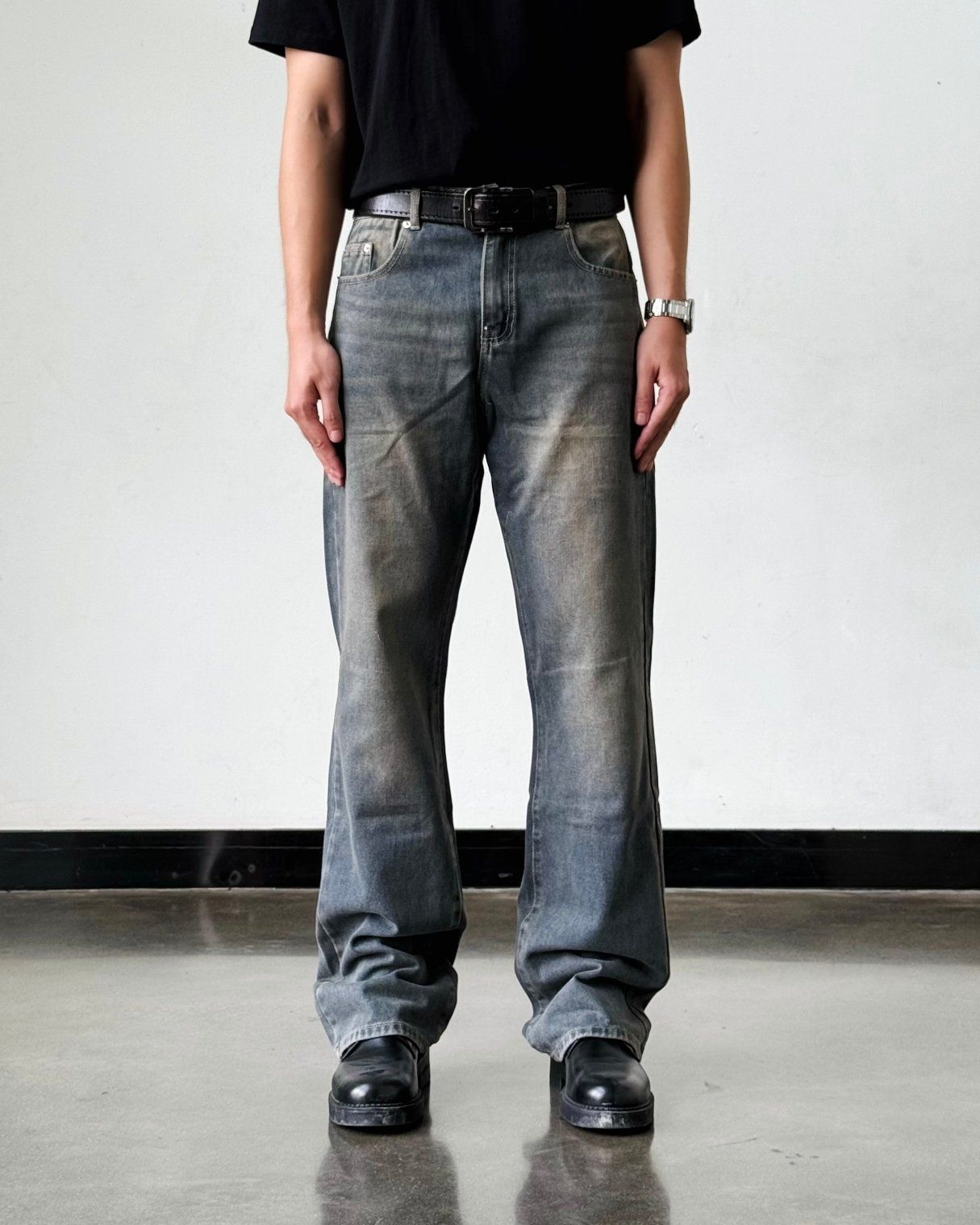  GUCOON® VINTAGE STRAIGHT WASH JEANS 