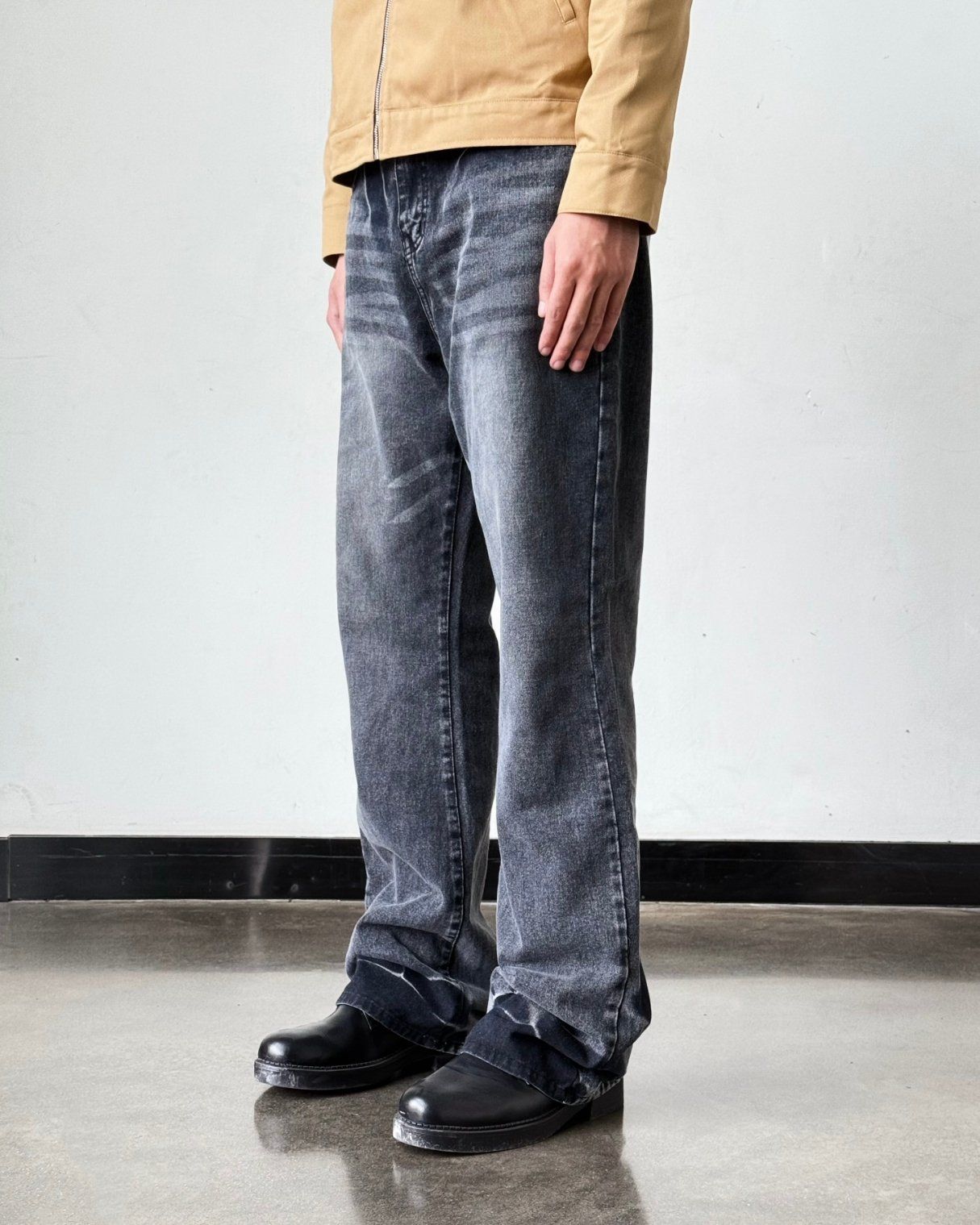  GUCOON® VINTAGE STRAIGHT WASH JEANS 