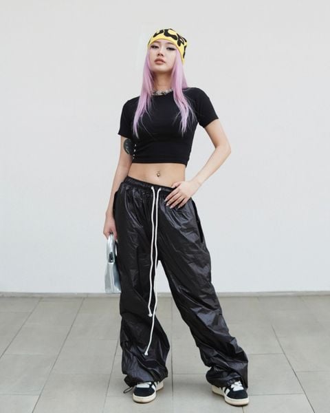  GUCOON® METALIC PARACHUTE PANTS 