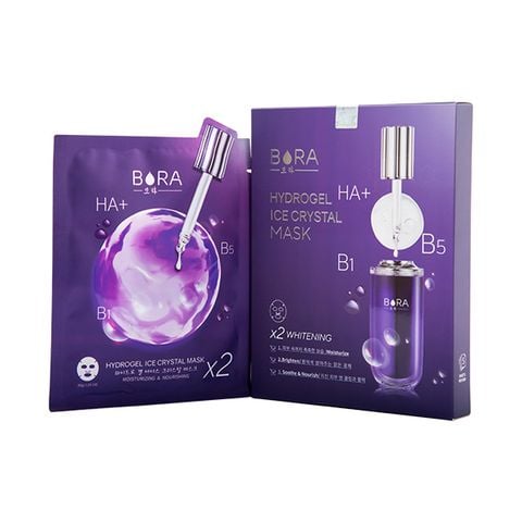 Mặt nạ tinh thể băng dưỡng trắng và ngăn ngừa lão hóa Bora Hydro Ice Crystal Mask - Gói 20gr