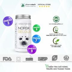 Viên dầu Hải Cẩu Na Uy bảo vệ sức khỏe tim mạch Pharmatech Norsk Selolje - Lọ 118 viên