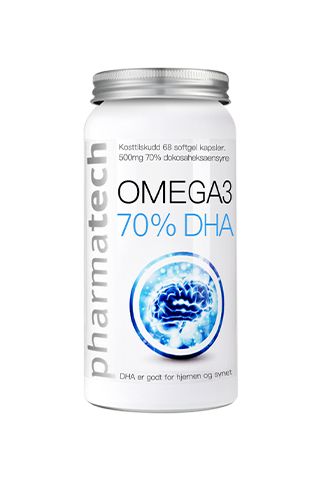Dầu cá biển sâu cung cấp DHA cho trẻ và phụ nữ có thai Pharmatech 70% DHA Omega 3 - Lọ 68 viên