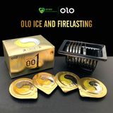  Bao cao su OLO 0.01 Vàng Lửa Băng siêu mỏng, nhiều gel bôi trơn, tăng hưng phấn, kéo dài thời gian quan hệ, Hộp 10 Bao 