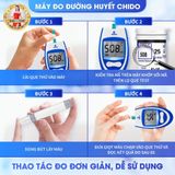  Máy đo đường huyết cao cấp CHIDO, tặng 50 que thử + kim 