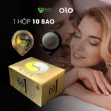  Bao cao su OLO 0.01 Vàng Lửa Băng siêu mỏng, nhiều gel bôi trơn, tăng hưng phấn, kéo dài thời gian quan hệ, Hộp 10 Bao 