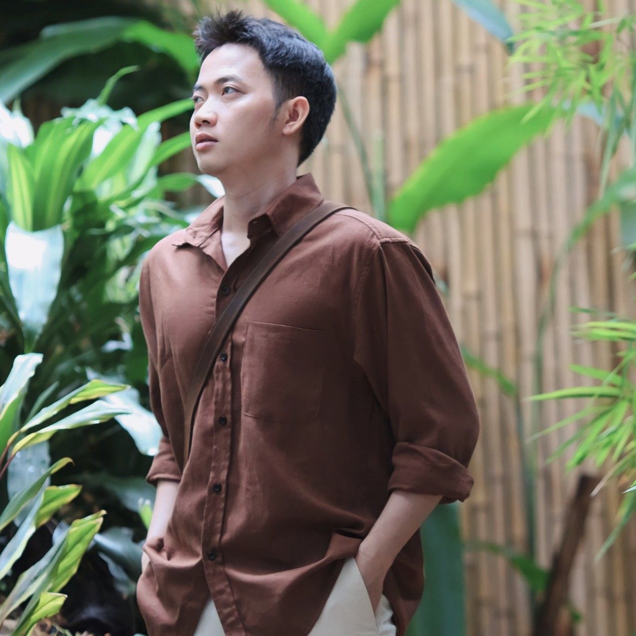 Áo Sơ Mi Nam Tay Dài Linen Routine bộ sưu tập mới 2019
