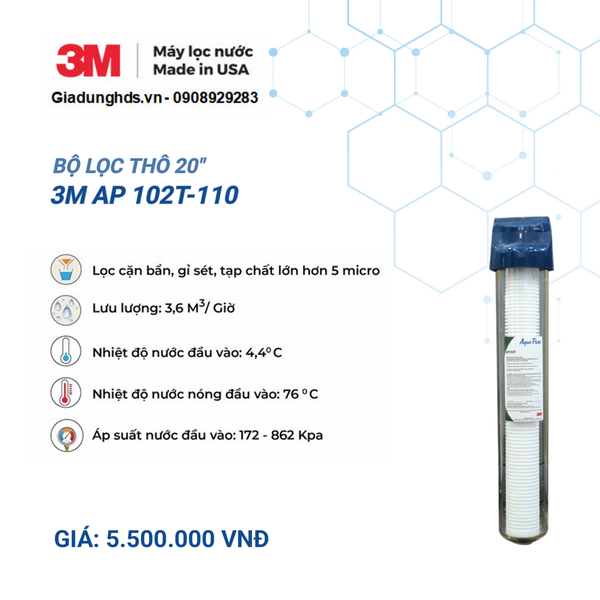 Bộ Lọc Thô 20'' 3M Ap102T-110