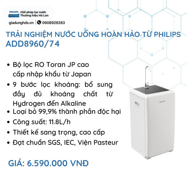 (II) Cây lọc nước RO Philips - ADD8960/74