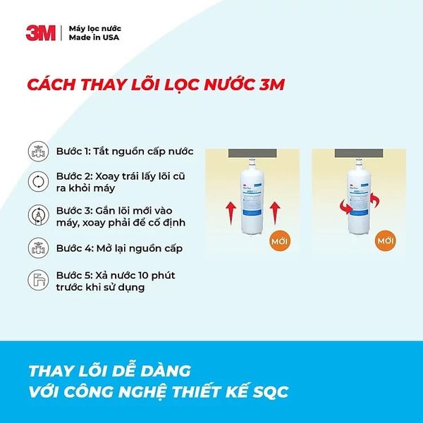 Lõi Thay Thế Cho Máy Lọc Nước 3M Dp190 (3M Hf90 & Hf8-S)