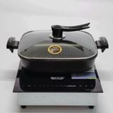 Chảo vuông đá đúc nướng lẩu đa năng BENNIX BN-30G-TERRA size 30cm