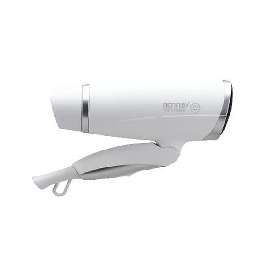 Máy sấy tóc gấp gọn, công suất 1800W Bennix BN-3110 ( Đen - Trắng)