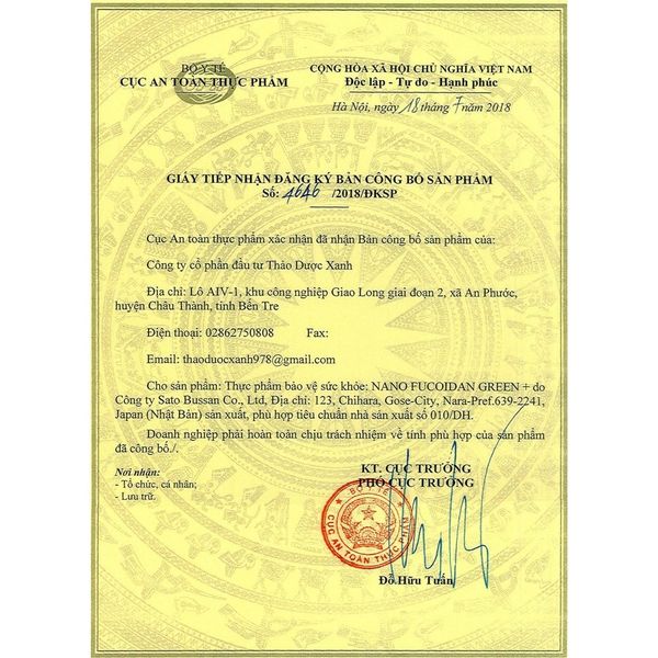Viên Uống Nano Fucoidan Green+: Tăng Cường Sức Đề Kháng, Hỗ Trợ Ngăn Ngừa Ung Thư