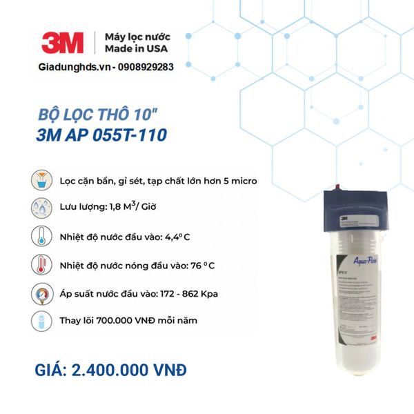 Bộ Lọc Thô 10'' - 3M Ap 055T