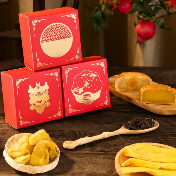 Hộp Quà Tết Trung Thu - Nhật Bình Đỏ 3 (6 Bánh)