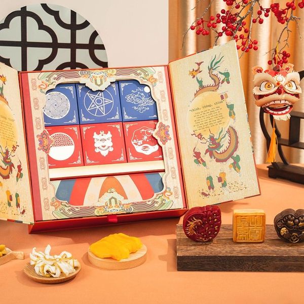 Hộp Quà Tết Trung Thu - Nhật Bình Đỏ 3 (6 Bánh)