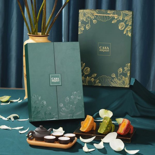 Hộp Quà Tết Trung Thu - Hoa Sen 2 (4 Bánh)