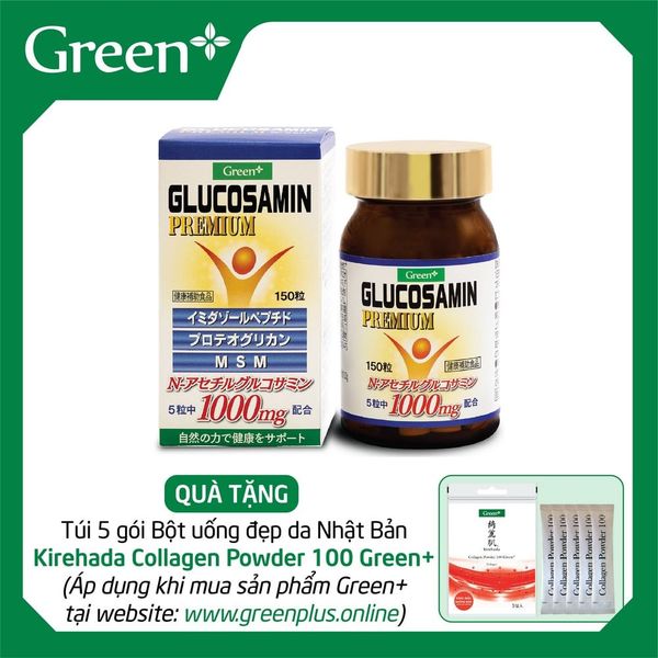 Viên Uống Bổ Xương Khớp Glucosamin Premium Green+ Xương Chắc Khỏe, Khớp Linh Hoạt