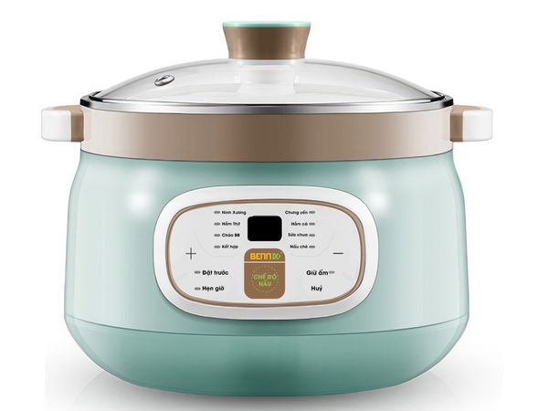 Nồi nấu chậm Bennix dung tích 2.2L - 3 thố nhỏ và xửng hấp BN-22CWG