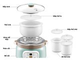 Nồi nấu chậm Bennix dung tích 2.2L - 3 thố nhỏ và xửng hấp BN-22CWG