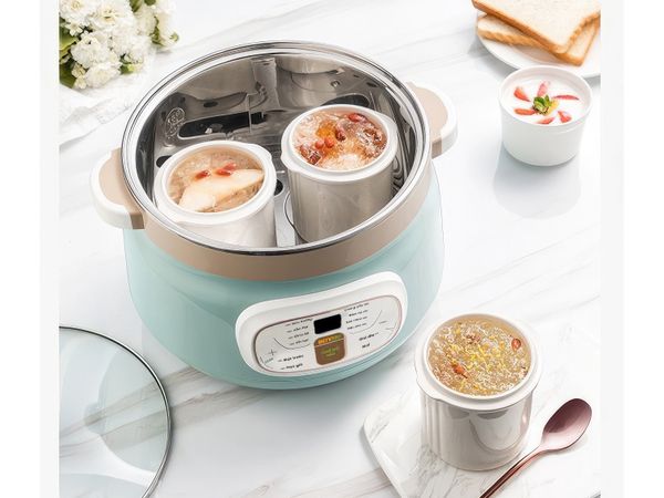 Nồi nấu chậm Bennix dung tích 2.2L - 3 thố nhỏ và xửng hấp BN-22CWG