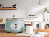 Nồi nấu chậm Bennix dung tích 2.2L - 3 thố nhỏ và xửng hấp BN-22CWG