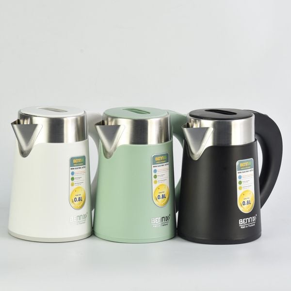 Ấm siêu tốc Bennix 2 lớp cao cấp 800ml BN-008EK