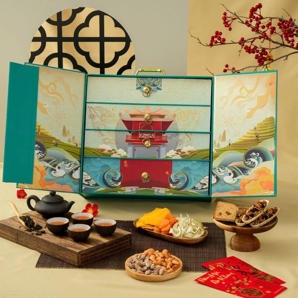 Hộp Quà Tết Nhật Bình Xanh 4