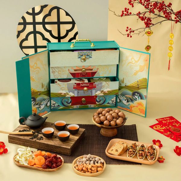 Hộp Quà Tết Nhật Bình Xanh 1