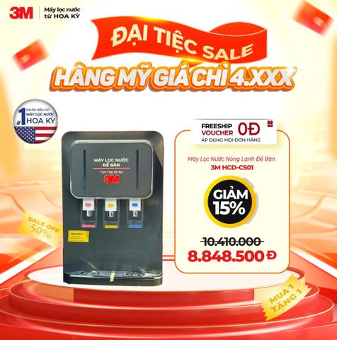 (II) Máy Lọc Nước Nóng Lạnh Để Bàn 3M HCD-CS01