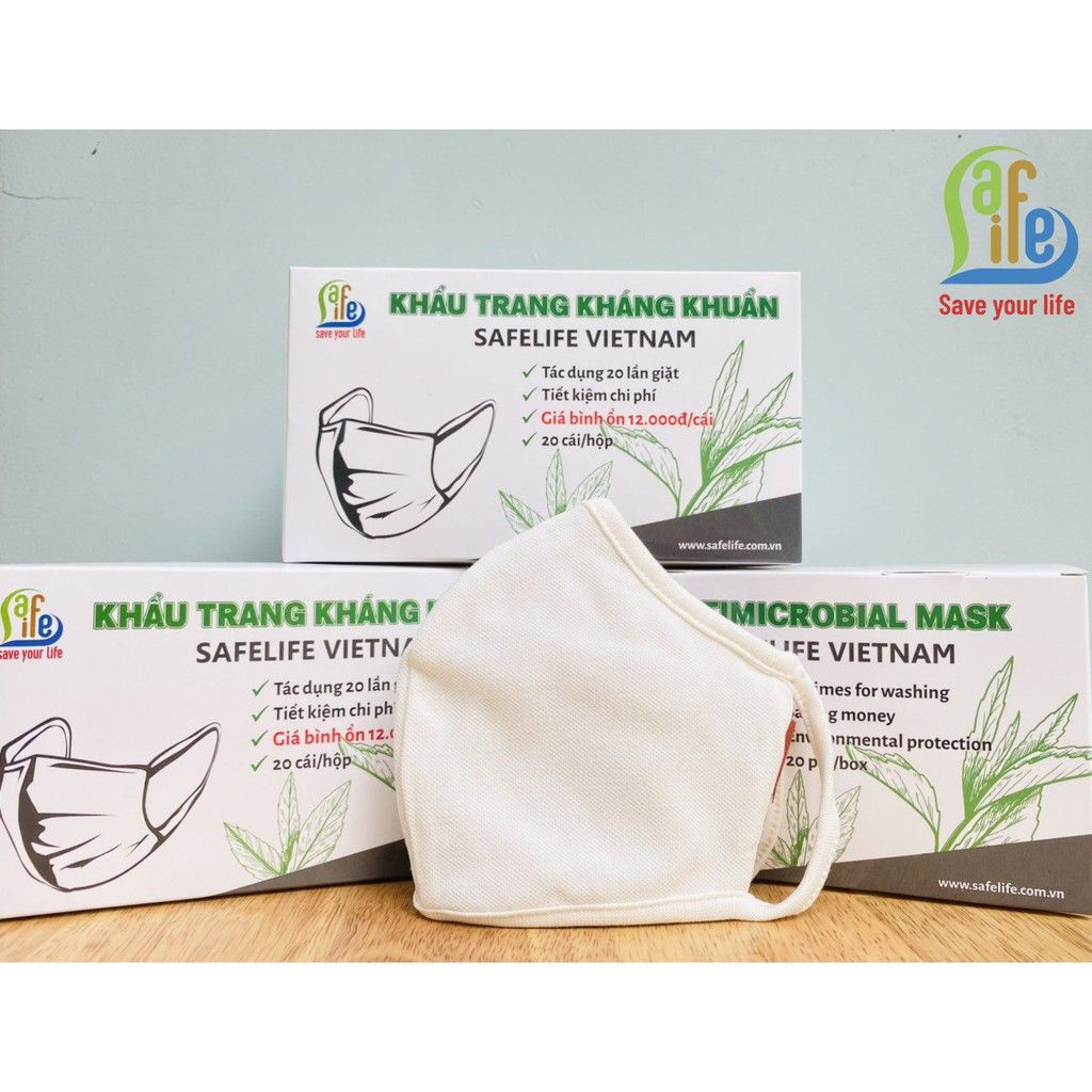  KHẨU TRANG VẢI HAI LỚP 100% COTTON 20 LẦN GIẶT 