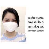  10 CÁI KHẨU TRANG VẢI 3 LỚP 100% COTTON KHÁNG KHUẨN CÓ DÂY RÚT 