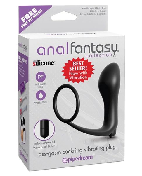  Anal Fantasy Prostate Anal Fantasy Collection Ass-Gasm Vibrating Plug with C-Ring 