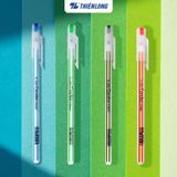  Combo 5/10/20 cây bút bi Thiên Long TL-093 ngòi 0.6mm mực xanh có nắp đậy, trọng lượng nhẹ phù hợp tốc kí 