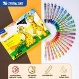  Bút sáp màu Thiên Long Colokit CR-C09 có 24 màu tươi sáng tiêu chuẩn Châu Âu an toàn cho trẻ em tô màu, vẽ tranh 