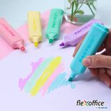  Combo 5/10/20 bút dạ quang màu Pastel Thiên Long Flexoffice Pazto FO-HL009/VN - Bút dạ quang rửa được - Không lem - Không để lại vết khi Photocopy 
