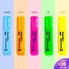  Combo 5/10/20 bút dạ quang FlexOffice FO-HL05 màu pastel tươi sáng không lem không để lại vết khi qua photocopy 