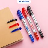  Combo 5/10 bút lông dầu 2 đầu bút Thiên Long PM-04 bám dính tốt trên các vật liệu: Giấy, gỗ,nhựa, thủy tinh, gốm, sứ 