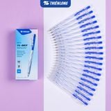  Hộp 20 cây bút bi Thiên Long TL-027 mực xanh/đỏ/đen ngòi 0.5mm dạng bấm cò, nét viết đều dành cho học sinh, văn phòng 